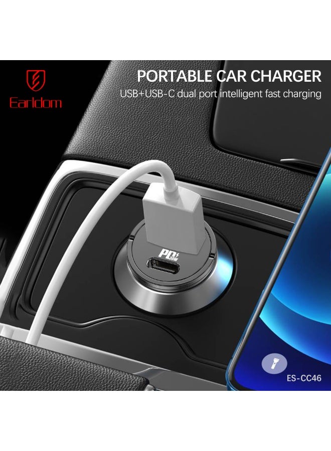 Earldom Car Charger CC46 Dual USB-C Fast Charging Adapter 30W - Image 4