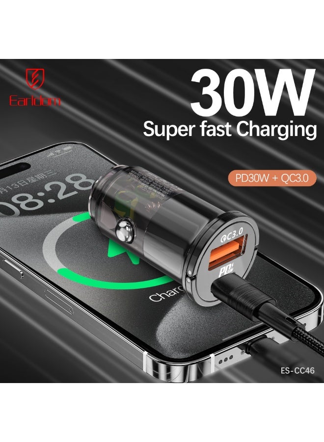 Earldom Car Charger CC46 Dual USB-C Fast Charging Adapter 30W - Image 5