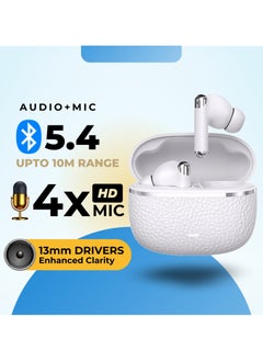 GRABIT GTUNES-GRAVEL True Wireless Earbuds – ANC & HD Sound, Experience -25dB Active Noise Cancellation, quad-mic clarity, and rich 13mm audio with Bluetooth 5.4. Enjoy 5-hour playtime (20 hours with case) and switch between ANC, Transparency, and ANC Off modes. Features a sleek electroplated case, LED battery indicator, and Type-C fast charging. Compatible with iPhone, Samsung, OnePlus, Xiaomi, Huawei, Google Pixel, iPads, MacBooks, and more.  - Image 5