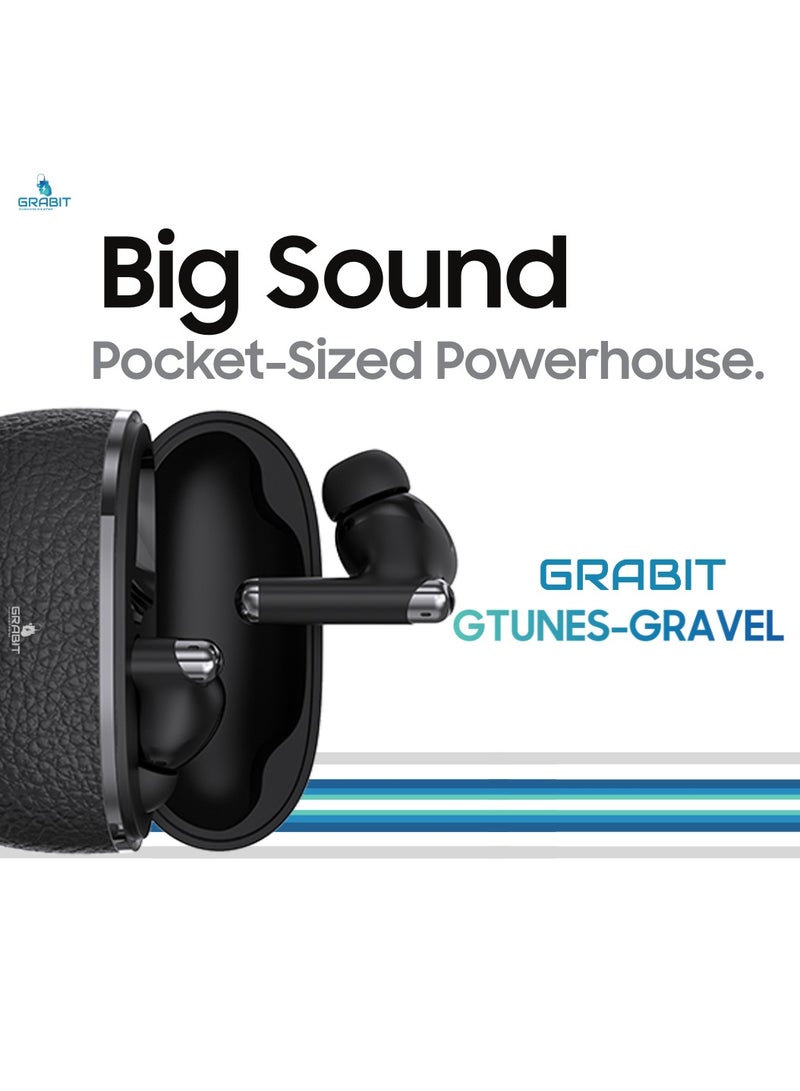 GRABIT GTUNES-GRAVEL True Wireless Earbuds – ANC, 13mm HD Sound, 20H Playtime, Fast Type-C Charging  - Image 2