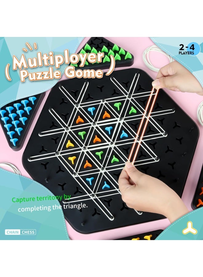 Strategic Board Game for Kids and Adults – Smart Rubber Band Triangle Formation Puzzle, Fun Multiplayer Family Game for 2-4 Players - Image 5
