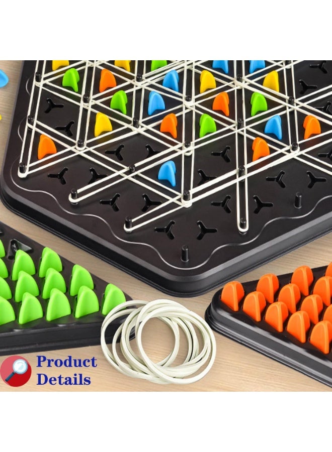Strategic Board Game for Kids and Adults – Smart Rubber Band Triangle Formation Puzzle, Fun Multiplayer Family Game for 2-4 Players - Image 3