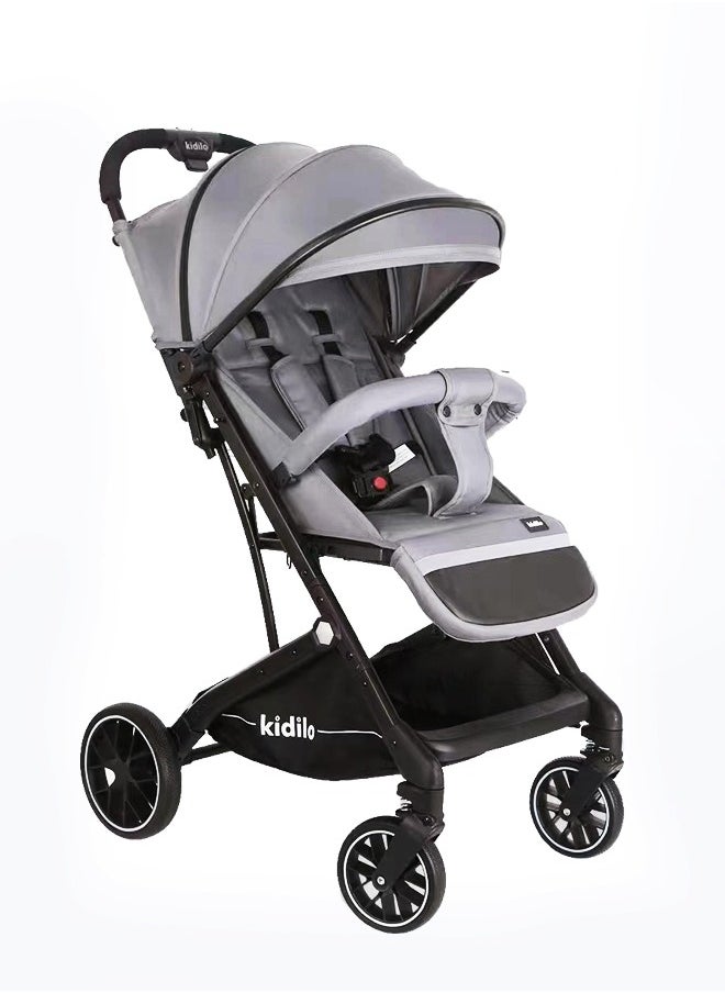 Compact Fold Stroller, Lightweight Stroller with Oversized Canopy, Extra-Large Storage Grey - pzsku/Z4B2937E8E5B1A216DB89Z/45/_/1724831163/60879d8d-3dff-4a9b-b549-93f73704c485