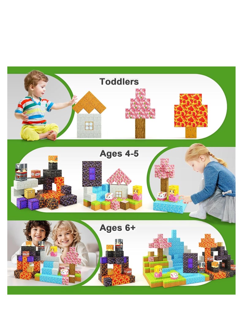 150 PCS Magnetic Building Blocks, STEM Magnetic Tiles Building Set, Creative Educational Toys, Sensory & Outdoor Toys for Kids Aged 3+ Years Old  - Image 5