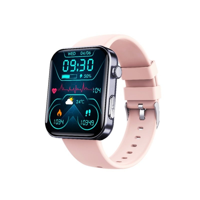 Smart Watch: 2.10" Square IPS LCD Screen, Bluetooth 5.3 Stable Connectivity - Comprehensive Health Monitoring, 52 Sports Modes, SOS Fall Alarm - Pink Smartwatch for iOS Android Users - Image 1