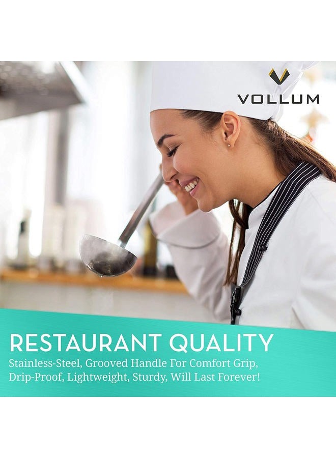 Vollum ملعقة واحدة ثقيلة من الفولاذ المقاوم للصدأ - 6 أونصات (قطر وعاء 3.6 بوصة، طول مقبض 12.1 بوصة) - Image 4