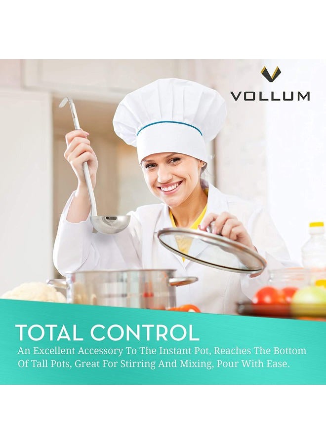 Vollum ملعقة واحدة ثقيلة من الفولاذ المقاوم للصدأ - 6 أونصات (قطر وعاء 3.6 بوصة، طول مقبض 12.1 بوصة) - Image 5
