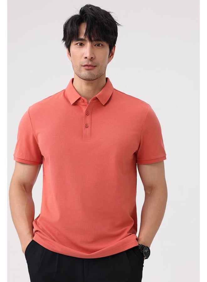 High-End Island Cotton Polo Shirt Short Sleeve Turn-down Collar Workwear Printed Logo DIY Embroidery Cultural T-shirt - Image 1