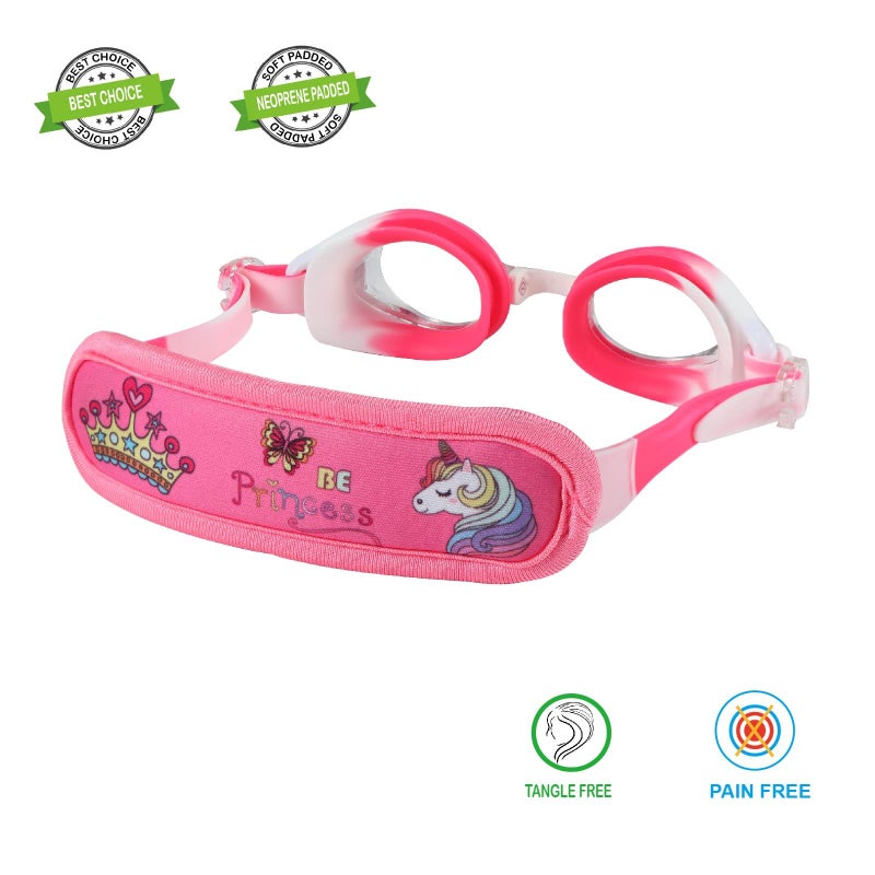 Ruigao Kids Swim Goggles Age 2-6  Toddler Goggles No Hair Pull Uv Protection/Anti Fog/Padded Headband (1Pk Kids - Blue Mermaid) - Image 3