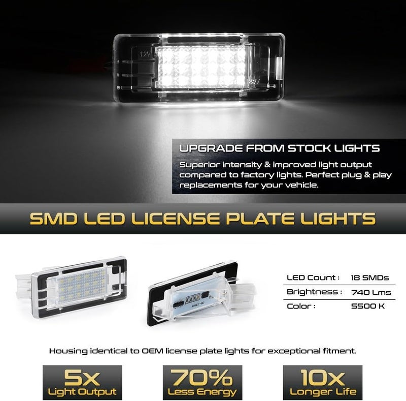 QASULER LED License Plate Light for Renault and Dacia - Image 3