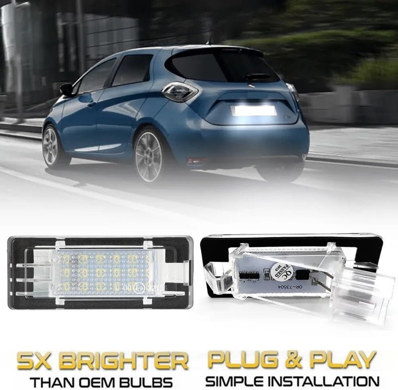QASULER LED License Plate Light for Renault and Dacia - Image 2