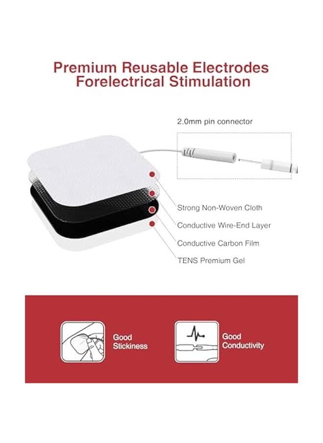 Arabest Rechargeable EMS TENS Device with 24 Modes for Pain Relief and Muscle Strength - Dual Channel Electric Pulse Massager with 4 Electrode Pads  - Image 4