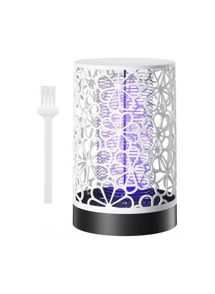 SYOSI Electric Bug Zapper for Indoor and Outdoor, Rechargeable Mosquito and Fly Killer Portable USB LED Purple Light Trap Have Security Grid for  Home, Bedroom, Backyard Camping Using, White - Image 1