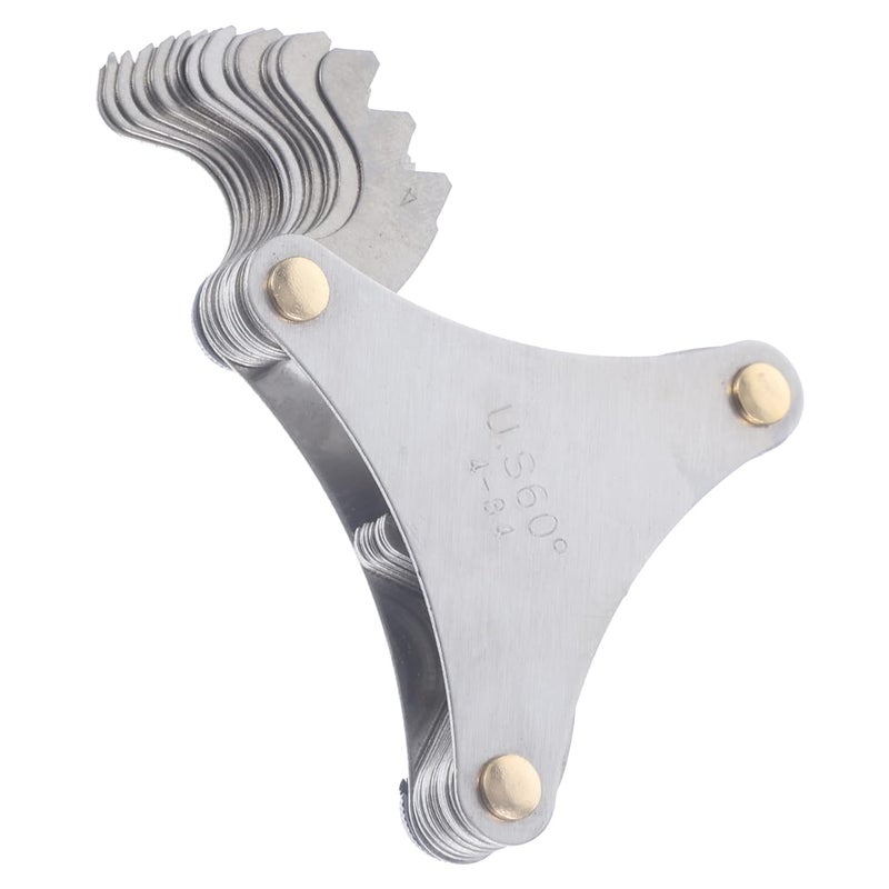 51 قطعة مقياس خطوة الخيوط من الفولاذ المقاوم للصدأ SAE متري أداة قياس دقيقة - Image 2