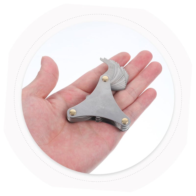 51 قطعة مقياس خطوة الخيوط من الفولاذ المقاوم للصدأ SAE متري أداة قياس دقيقة - Image 5