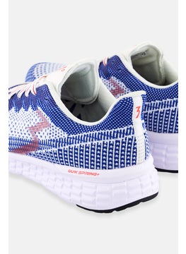 361 Degrees Women Wide Fierce 4 Lace Up Running Shoes, Blue  - Image 2