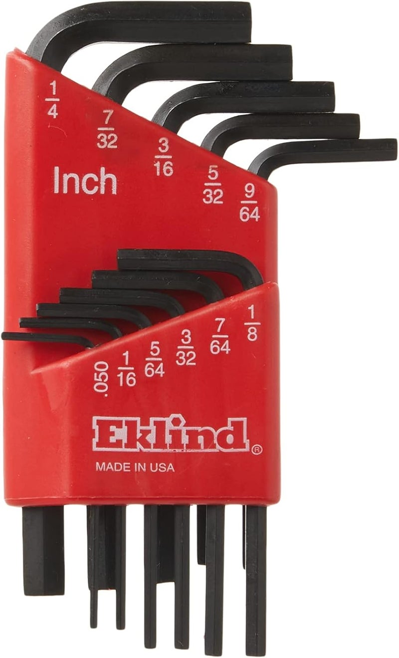 Eklind Tool EKLIND 10111 Hex-L Key allen wrench - 11pc set SAE Inch Sizes .050-1/4 Short series - Image 1