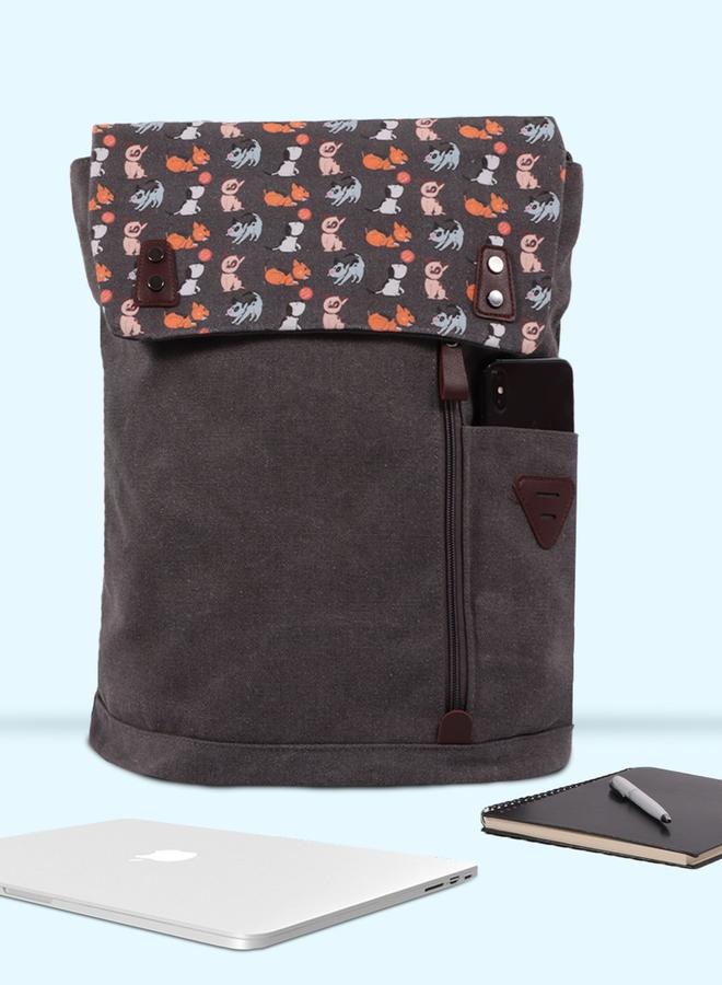 Biggdesign Grey Dogs Vintage Print Laptop Backpack - Image 5