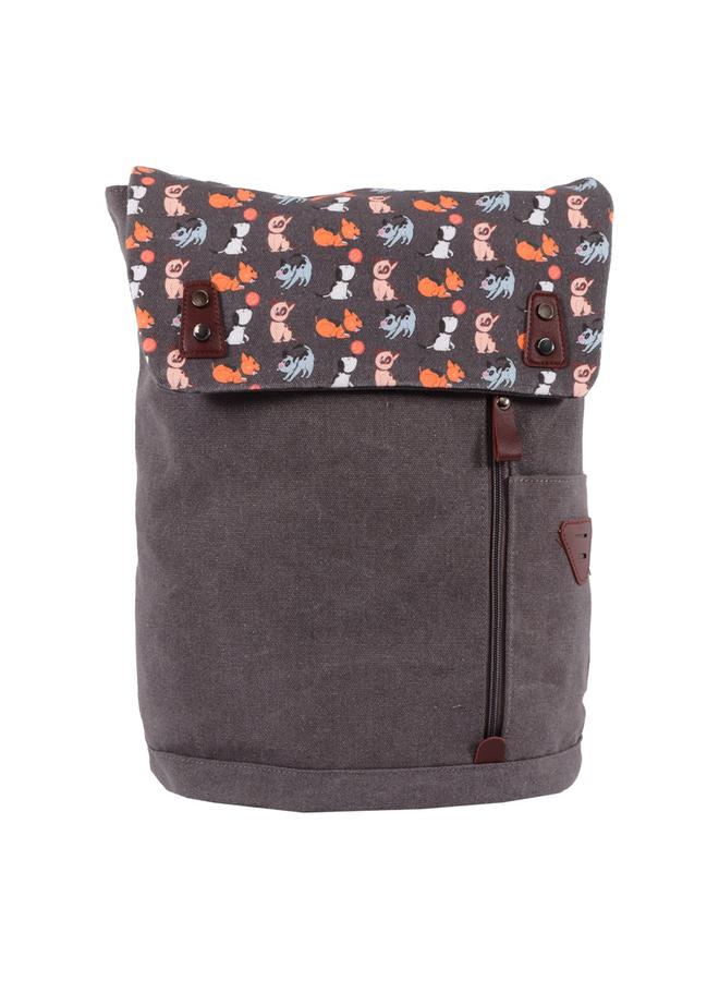 Biggdesign Grey Dogs Vintage Print Laptop Backpack - Image 1