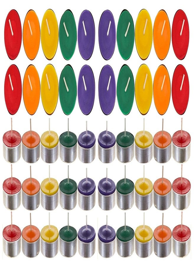 Luces Pack of 50 Scented Multicolour Tealight t-lite Floating Candle for Diwali X-mas Home Decoration Birthday Valentine Gifts Party Dinner Table - Image 1