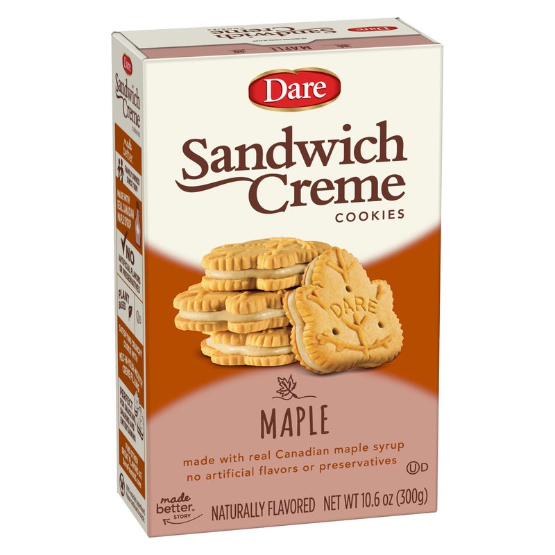 Dare Maple Leaf Crème Cookies â€“ Classic Canadian Cookie Made with Real Maple Syrup, Peanut Free â€“ 10.6 Ounces (Pack of 12) - Image 4