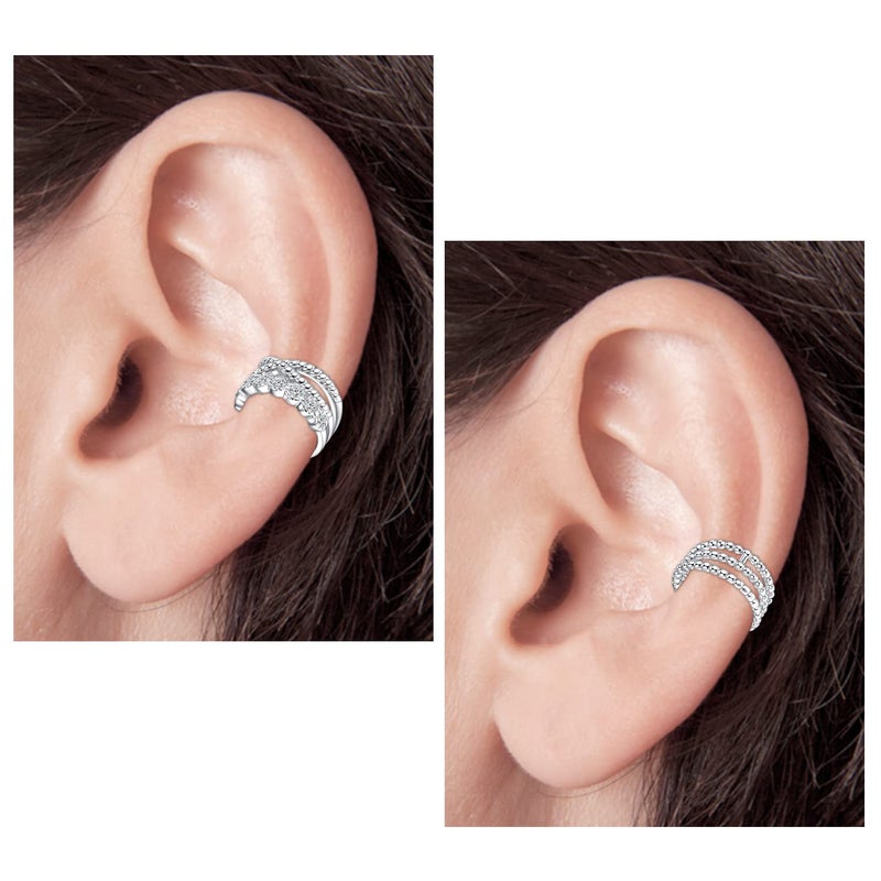 JFORYOU Ear Cuff for Women Non-Piercing Clip On Cartilage Helix Wrap Earrings Magnetic Fake Helix Conch Ear Stud - Image 4