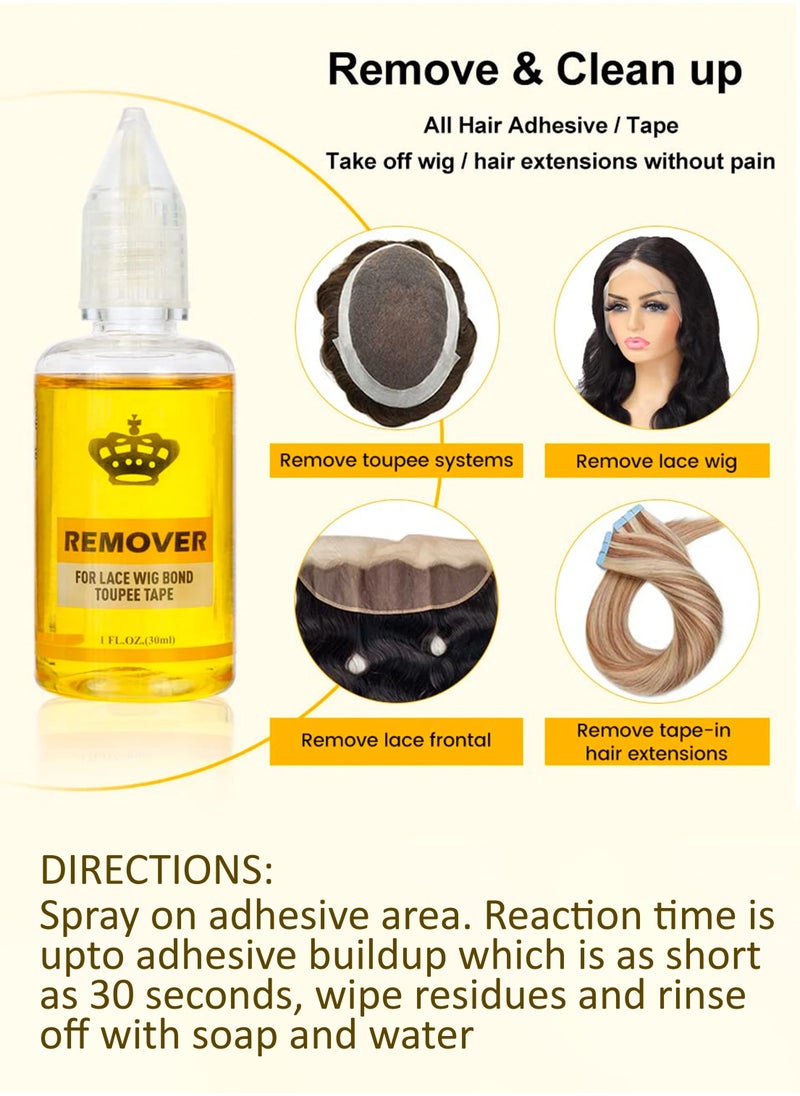 Estelle Professional Grade Fast Hair Extensions Remover Gentle Wig Glue Remover Double Sided Extension Tape Solvent Easy Removal Safe on Skin  - Image 2