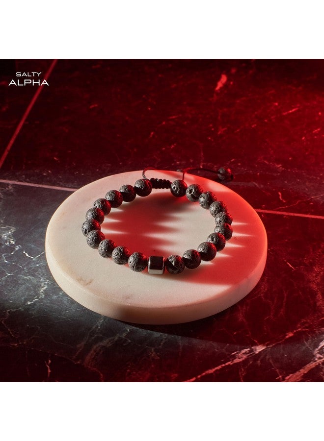 سالتي سوار معصم من الخرز Salty Alpha للرجال | سوار يد للأولاد | إكسسوارات رجالية أنيقة ومميزة | مجوهرات جمالية | هدية لديوالي والذكرى السنوية والخطوبة وأعياد الميلاد والارتداء اليومي - Image 5