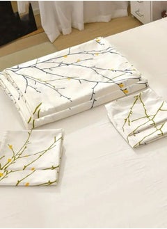 LUNA Home Queen size 6 pieces twigs print duvet cover set, beige color.  - Image 4