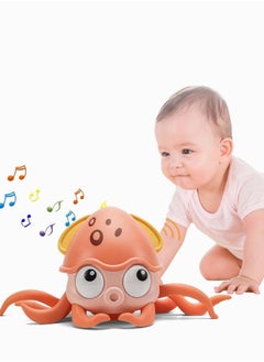 YUNSYE Crawling Octopus Toy, Tummy Time Toys, Sensing Interactive Walking Dancing Toy for Crawling Baby Induction Octopus with Music, Infant Fun Birthday Gifts Entertainment for Toddler Boys Girls  - Image 1