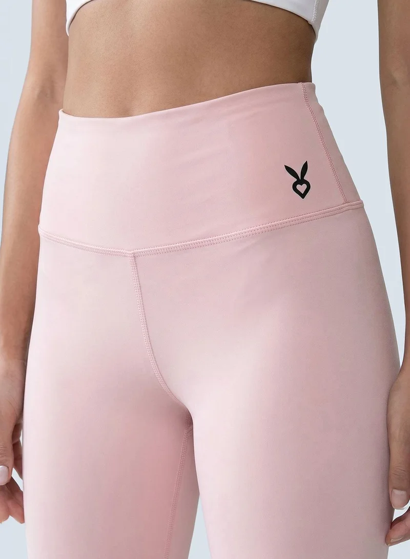 Cardio Bunny CB-SS26-LG-60_Pink_OD Women's Seamless Compression High-Waist Ankle Strap Seamless Leggings for Women | Best Price UAE