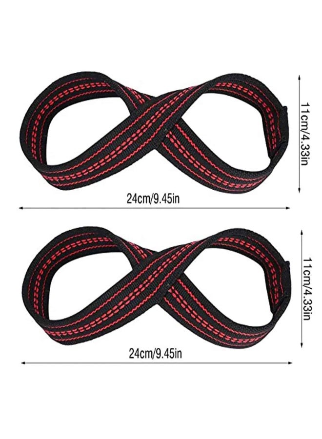 Aideli Figure 8 Weight Lifting Straps, 2PCS Gym Wrist Wraps for Deadlift, Pull-Ups, Powerlifting, Bodybuilding & Fitness Training Equipment - Image 4