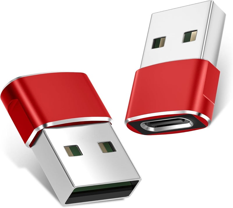 rts Fast Data Transfer | Fast Charging USB 3.0 Type C Female to USB Male OTG Adapter | 2 Pack | Converter for Smartphone, PC, Laptop, Tablet, Ipad, Charger | Compatible with iPhone 17 16 15 & iWatch - Image 1