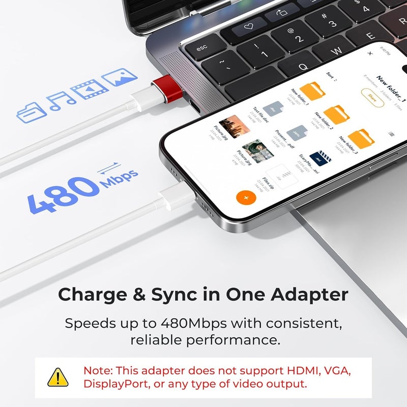 rts Fast Data Transfer | Fast Charging USB 3.0 Type C Female to USB Male OTG Adapter | 2 Pack | Converter for Smartphone, PC, Laptop, Tablet, Ipad, Charger | Compatible with iPhone 17 16 15 & iWatch - Image 4