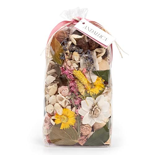 ANDALUCA Secrets of Spring Scented Potpourri | Made in California | Large 20 oz Bag + Fragrance Vial | Notes of Citron, Jasmine and Soft Woods | Floral Spring Home Fragrance - Image 1
