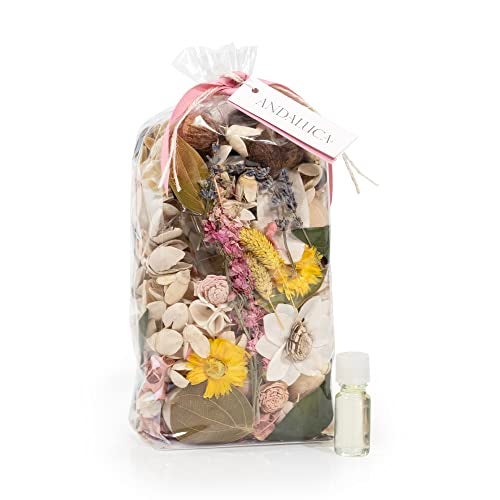 ANDALUCA Secrets of Spring Scented Potpourri | Made in California | Large 20 oz Bag + Fragrance Vial | Notes of Citron, Jasmine and Soft Woods | Floral Spring Home Fragrance - Image 4