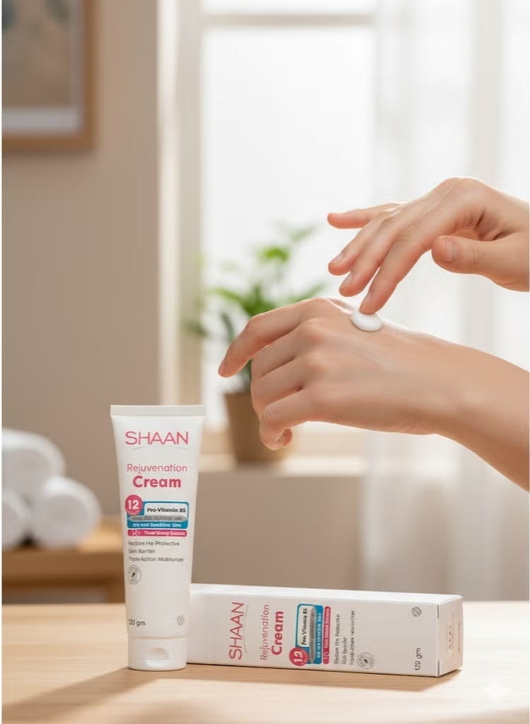 Shaan Rejuvenation Cream (120 gm) – Face and Body Moisturizer for Dry & Sensitive Skin - Image 2