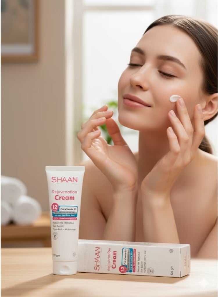 Shaan Rejuvenation Cream (120 gm) – Face and Body Moisturizer for Dry & Sensitive Skin - Image 3