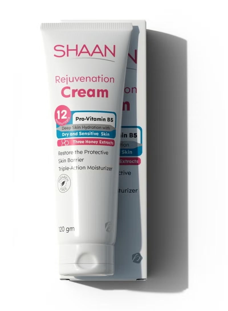 Shaan Rejuvenation Cream (120 gm) – Face and Body Moisturizer for Dry & Sensitive Skin - Image 1