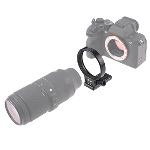 FOEASY Foto4easy JL-23 Lens Collar Tripod Mount Ring for Sigma 100-400mm F5-6.3 DG DN OS (E/L Mount) Lens Sony FE Mount Sigma 105mm f/1.4 DG HSM Art Lens,Bottom with Quick Release Plate for Arca-Type Clamp - Image 2