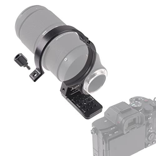 FOEASY Foto4easy JL-23 Lens Collar Tripod Mount Ring for Sigma 100-400mm F5-6.3 DG DN OS (E/L Mount) Lens Sony FE Mount Sigma 105mm f/1.4 DG HSM Art Lens,Bottom with Quick Release Plate for Arca-Type Clamp - Image 5