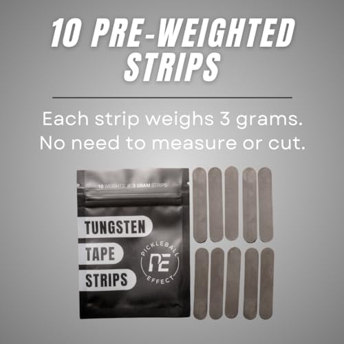 Pickleball Effect Tungsten Tape Strips | 10-3 gram Strips for Pickleball Paddle Weights Customization | Toxic Free Pickleball Lead Tape Alternative - Image 5