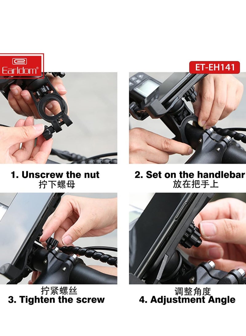 ELTRAZONE Universal Mobile Car Holder – Black, Adjustable Dashboard & Windshield Mount for Smartphones - Image 4