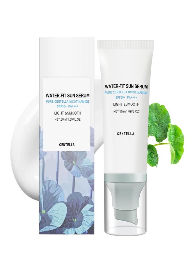 FREEORR Centella Sunscreen, SPF 50, Hyalu Cica Water-Fit Sun Serum, Lightweight Sunscreen with Plant Extract, Long Lasting Protection and UV Defens, No White Cast, Hydrating and Non-Greasy - Image 1