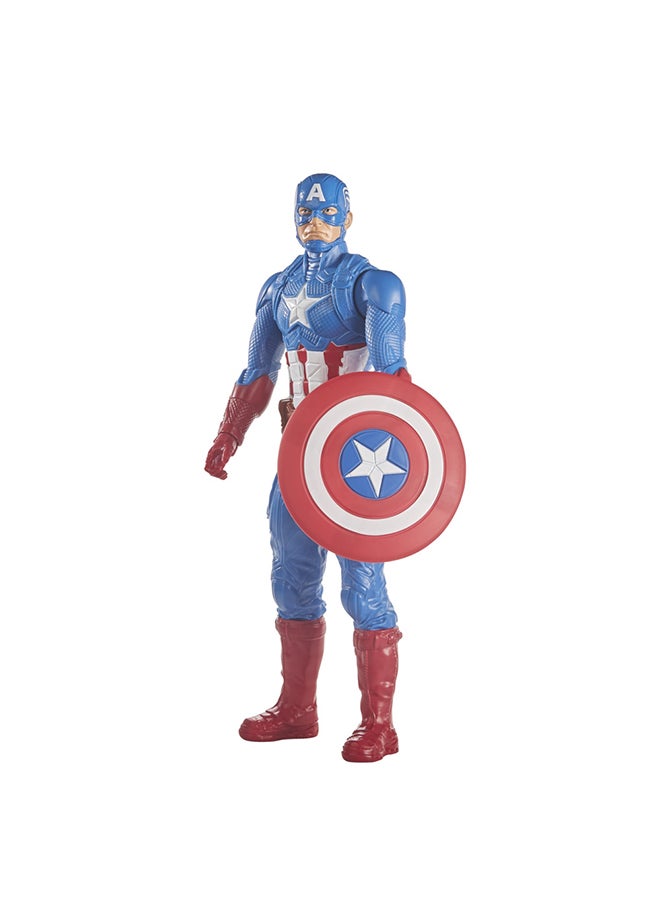 AVENGERS - Marvel Avengers Titan Hero Series Captain America Action Figure, 12-Inch, Avengers Toys for Kids Ages 4 and Up - Image 1