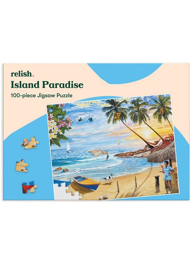 Relish Dementia Jigsaw Puzzle for Adults, 100 Piece Island Paradise Puzzle - Activities & Gifts for Elderly People with Alzheimer's - Image 1