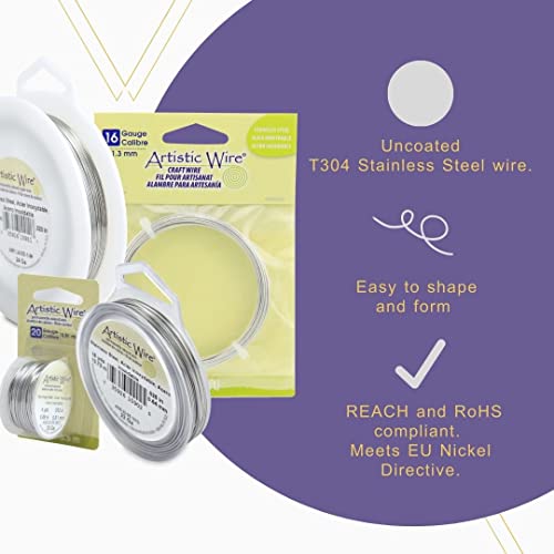 Artistic Wire, 26 Gauge Stainless Steel Craft Wire, 366 ft - Image 5