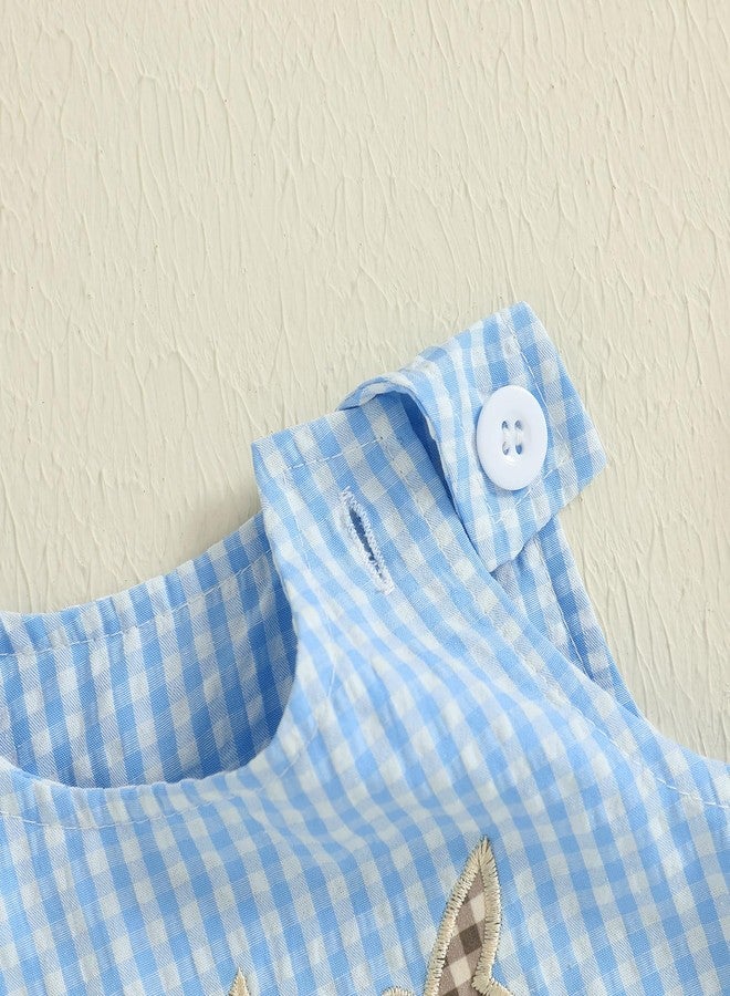 طقم ملابس صيد للأطفال الرضع من شوينغ، قميص داخلي بدون أكمام مطرز برسومات سمكة قرش/سرطان البحر، بدلة أطفال حديثي الولادة، ملابس شاطئ بحرية للأطفال الرضع (مربعات، 0-3 أشهر) - Image 5