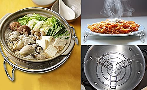 LSARI Stainless Steel Round Table Ring Set, Hot Pot Stand, Trivet, Set of 4 - Image 4