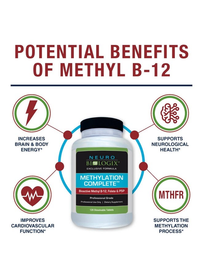 Neuro biologix Neurobiologix Methylation Complete™ 120 Sublingual Tablets With Bioactive B12 Methyl Folate With A Light Fruit Punch Flavor For Focus Mthfr  Mtrr Gene Mutations Vegan  Gluten Free  - Image 4